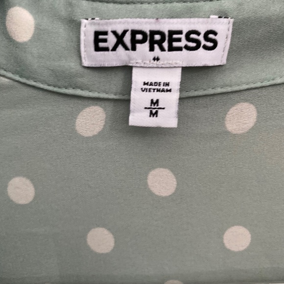 Green polka dot button up - Picture 2 of 2